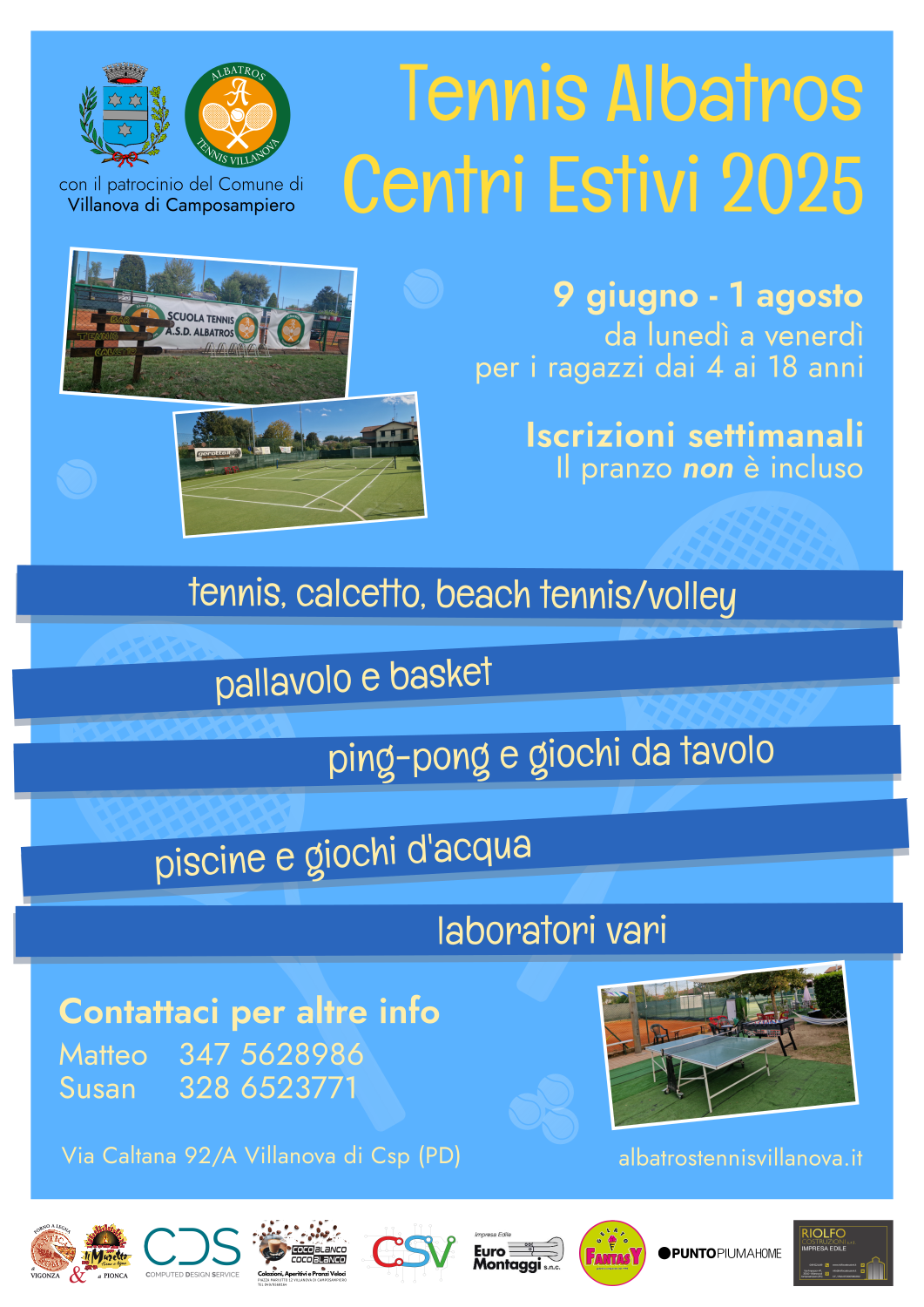 Volantino centri estivi Albatros 2025
